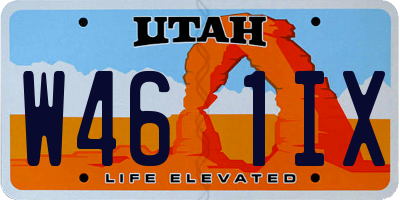 UT license plate W461IX