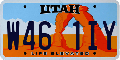 UT license plate W461IY