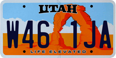 UT license plate W461JA
