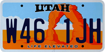 UT license plate W461JH