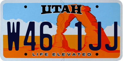 UT license plate W461JJ