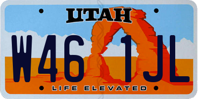UT license plate W461JL