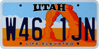 UT license plate W461JN