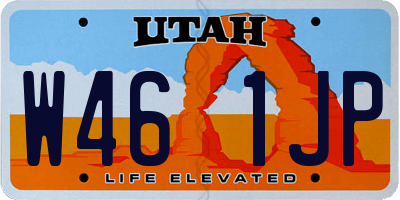 UT license plate W461JP