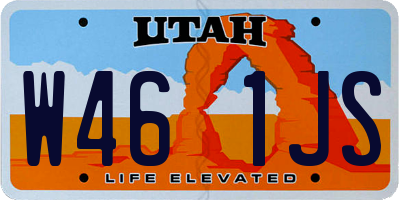 UT license plate W461JS