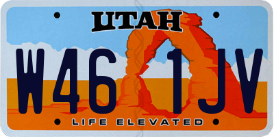 UT license plate W461JV