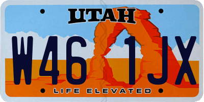UT license plate W461JX