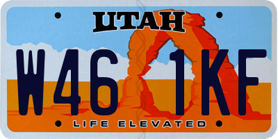 UT license plate W461KF