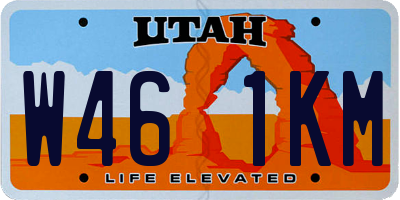 UT license plate W461KM