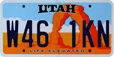 UT license plate W461KN