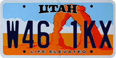 UT license plate W461KX