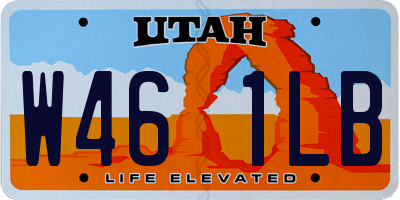 UT license plate W461LB