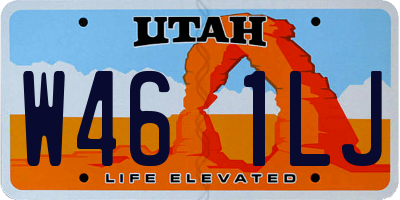 UT license plate W461LJ