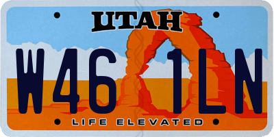 UT license plate W461LN