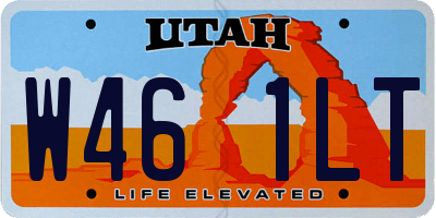 UT license plate W461LT
