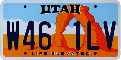 UT license plate W461LV
