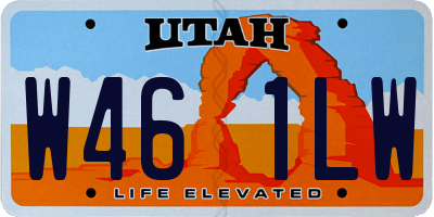 UT license plate W461LW