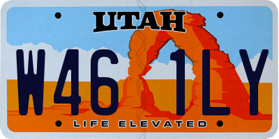 UT license plate W461LY
