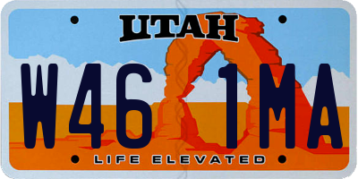 UT license plate W461MA