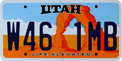 UT license plate W461MB