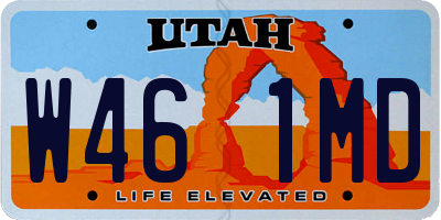 UT license plate W461MD