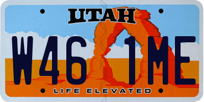 UT license plate W461ME