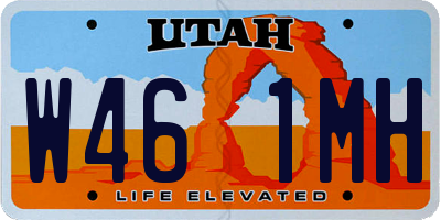 UT license plate W461MH