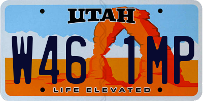 UT license plate W461MP