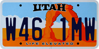 UT license plate W461MW