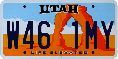 UT license plate W461MY