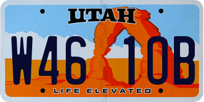 UT license plate W461OB