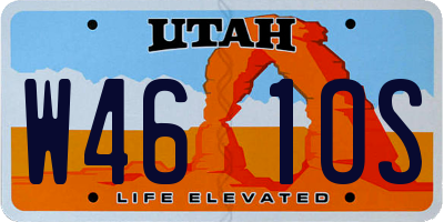 UT license plate W461OS