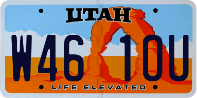 UT license plate W461OU