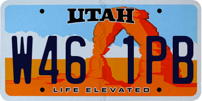 UT license plate W461PB