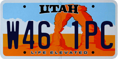 UT license plate W461PC