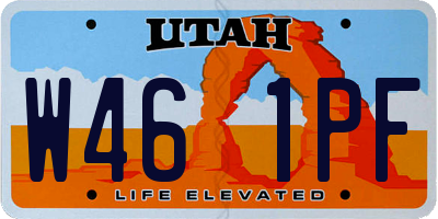 UT license plate W461PF