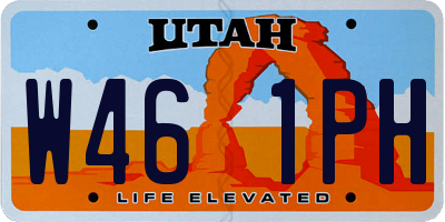 UT license plate W461PH