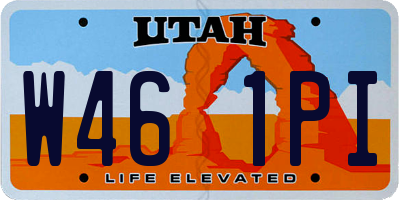 UT license plate W461PI