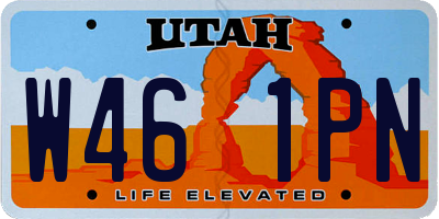 UT license plate W461PN