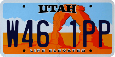 UT license plate W461PP