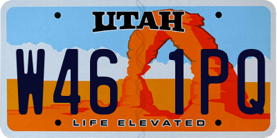 UT license plate W461PQ