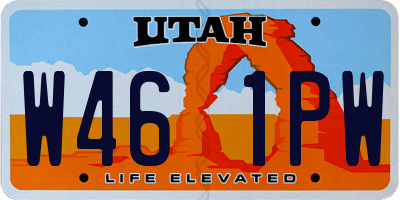 UT license plate W461PW
