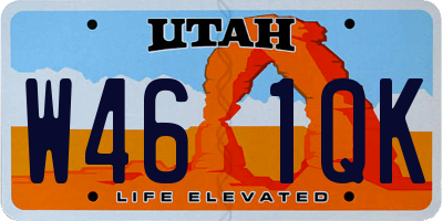 UT license plate W461QK