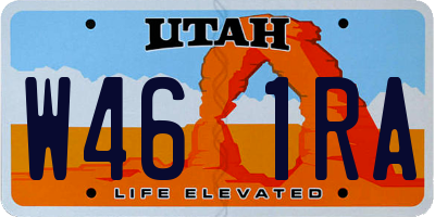 UT license plate W461RA