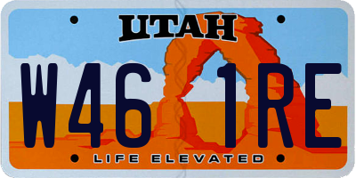 UT license plate W461RE