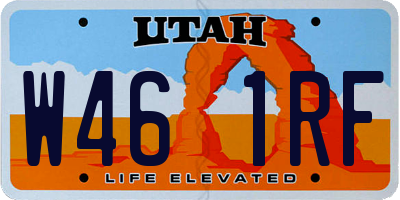 UT license plate W461RF