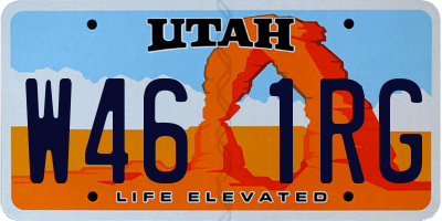 UT license plate W461RG