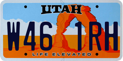 UT license plate W461RH
