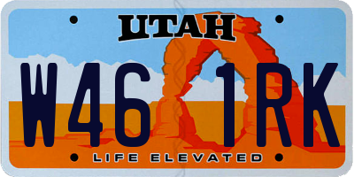 UT license plate W461RK