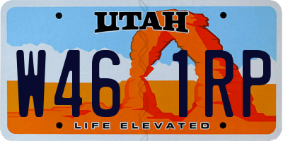 UT license plate W461RP
